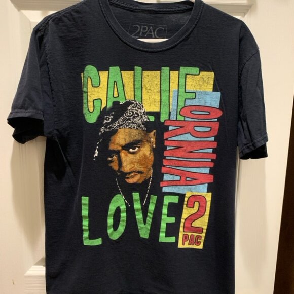 2Pac California Love Graphic Black T-Shirt Men's Size Medium - Picture 1 of 4
